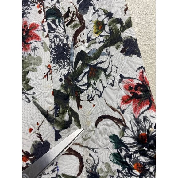 Rebecca Taylor Silk Blend Matelasse Floral Print Skater Dress Size 4 Fit & Flare - Picture 9 of 16